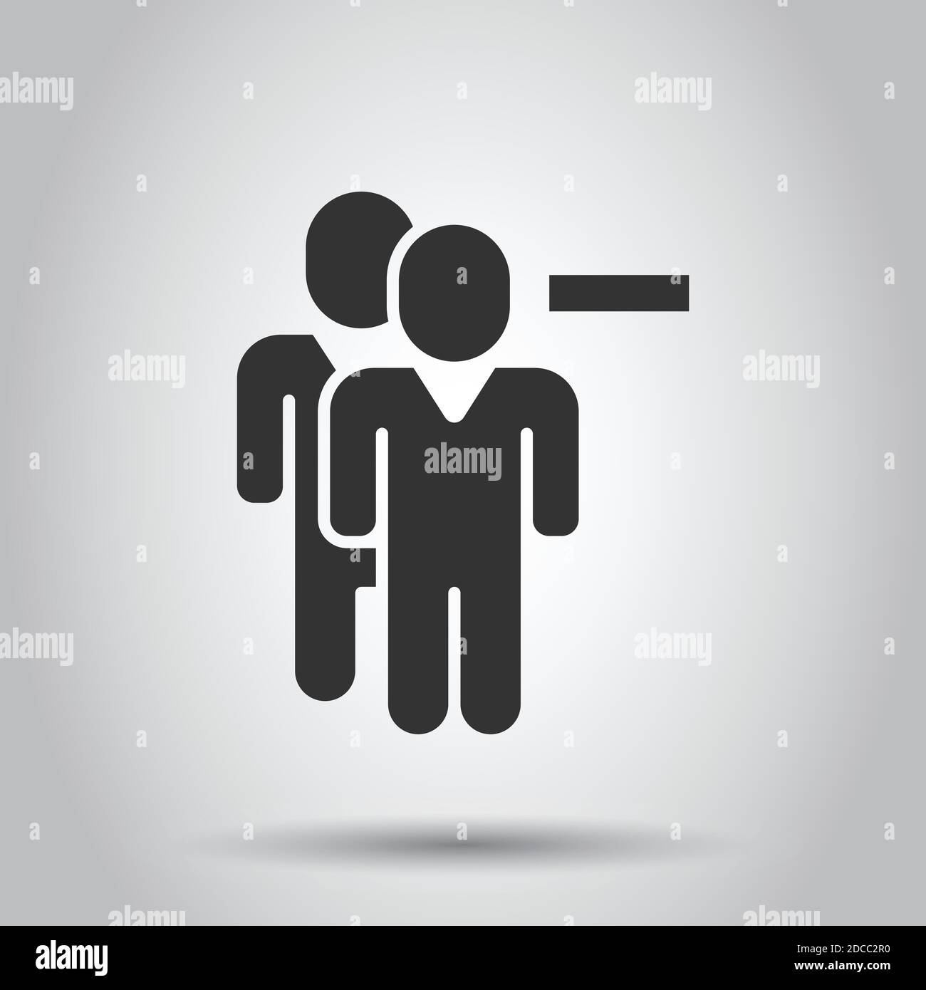 Personnes avec signe moins dans le style. Vector illustration collection personnel sur blanc fond isolé. Concept d'entreprise humaine. Illustration de Vecteur