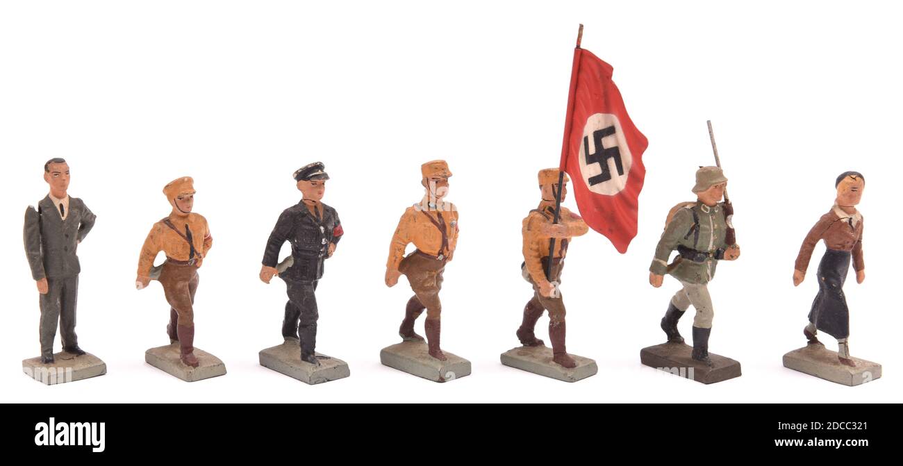 Années 1930 chiffres allemands en plastique nazi jouets pour enfants Banque D'Images