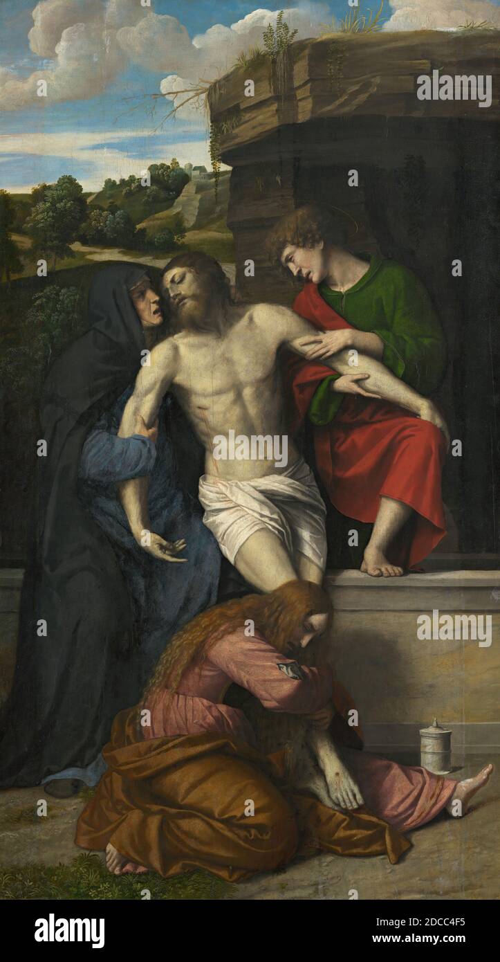 Moretto da Brescia, (artiste), italien, 1498 - 1554, Pietà, 1520s, huile sur panneau, total: 175.8 x 98.5 cm (69 3/16 x 38 3/4 in.), encadré: 206.1 x 129.1 x 7.6 cm (81 1/8 x 50 13/16 x 3 in Banque D'Images