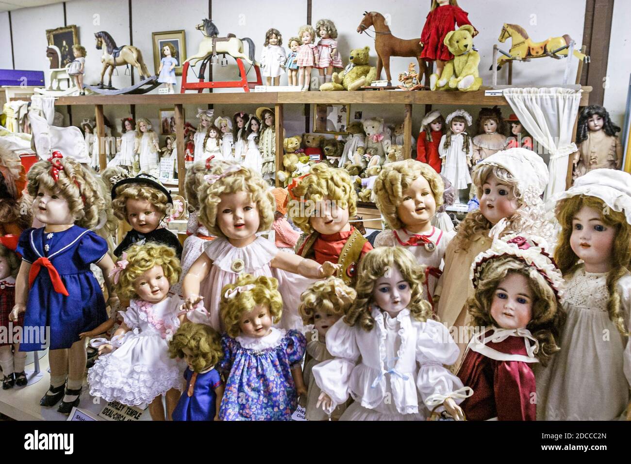 Vicksburg Mississippi Yesterday's Children Antique Doll & Toy Museum, poupée de collection d'exposition d'exposition, Banque D'Images
