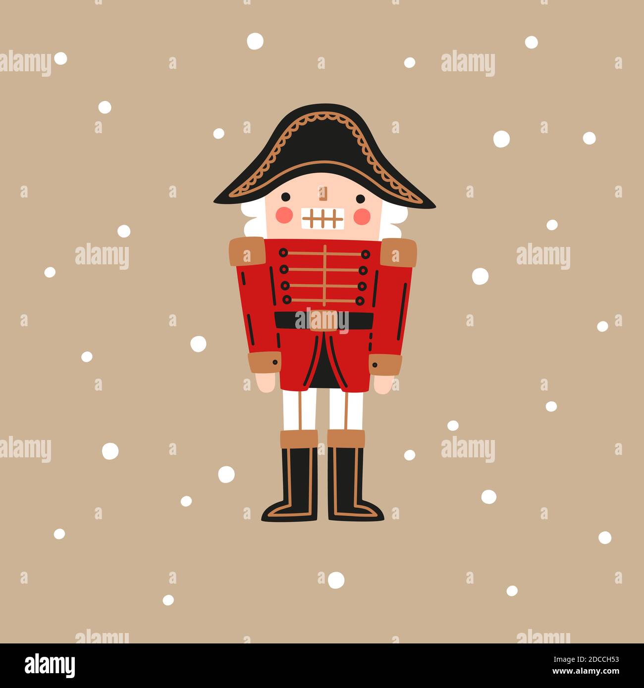 Cassenoisette dans un style de dessin animé plat. Illustration