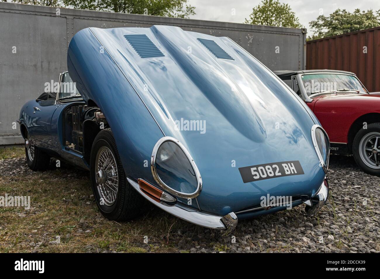 Jaguar E-Type. EllenRoad Engine House Classic car Show 2019. Banque D'Images