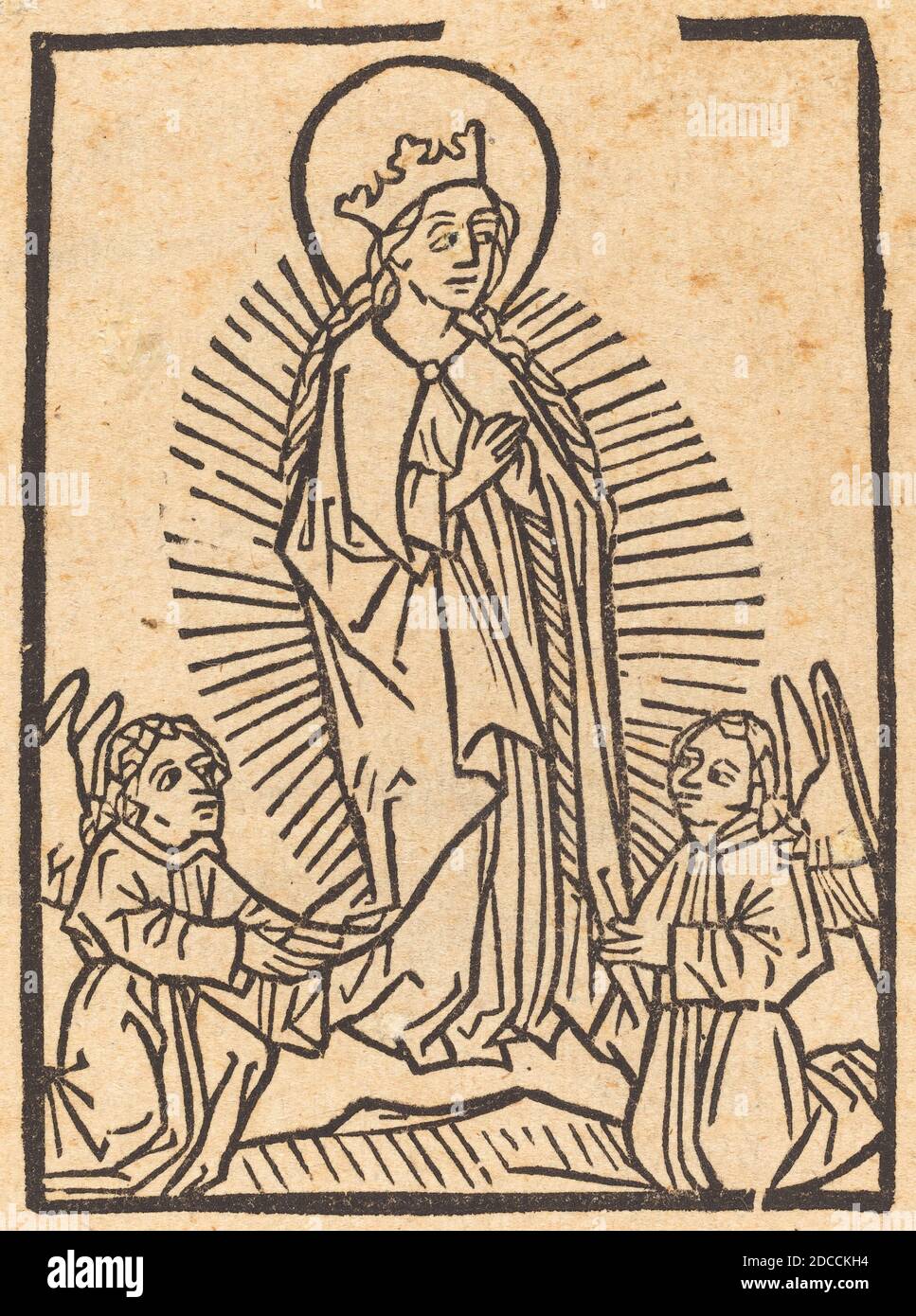 Allemand du XVe siècle, (artiste), l'Assomption de la Vierge, c. 1480, coupe de bois Banque D'Images