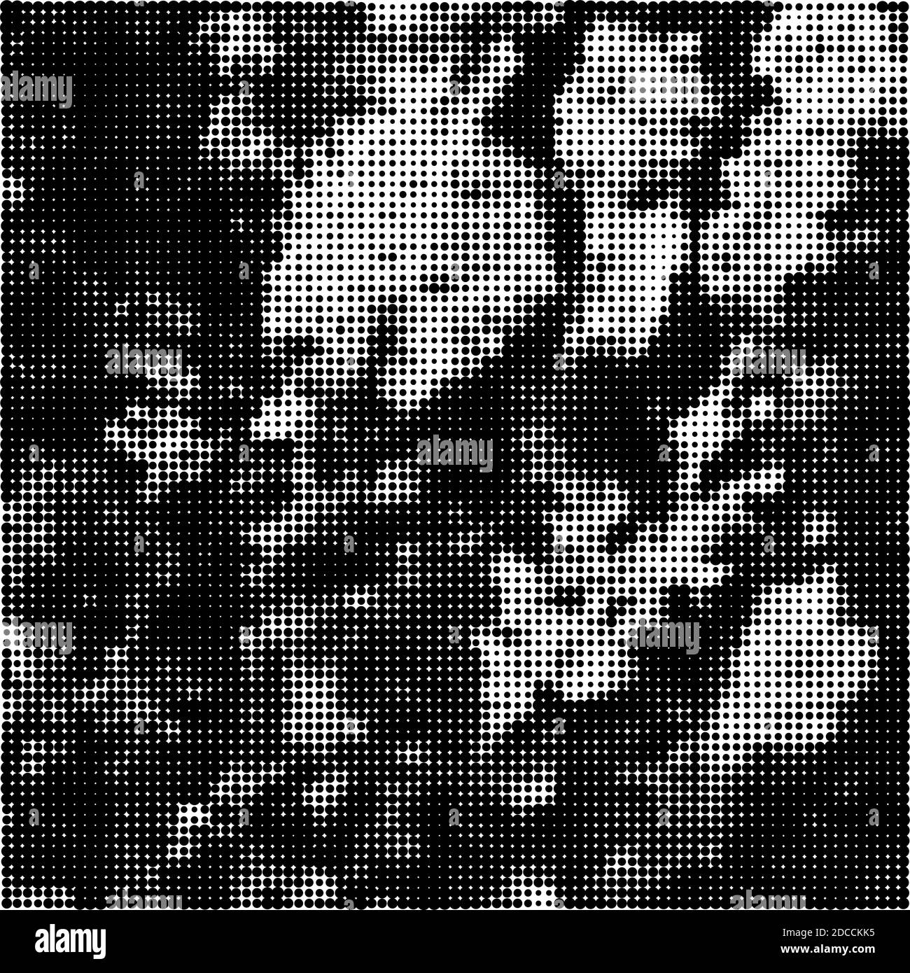 Modèle de demi-teinte. Ensemble de points. La texture en pointillés sur fond blanc. Grunge Overlay Modèle. La conception linéaire de détresse. Banque D'Images
