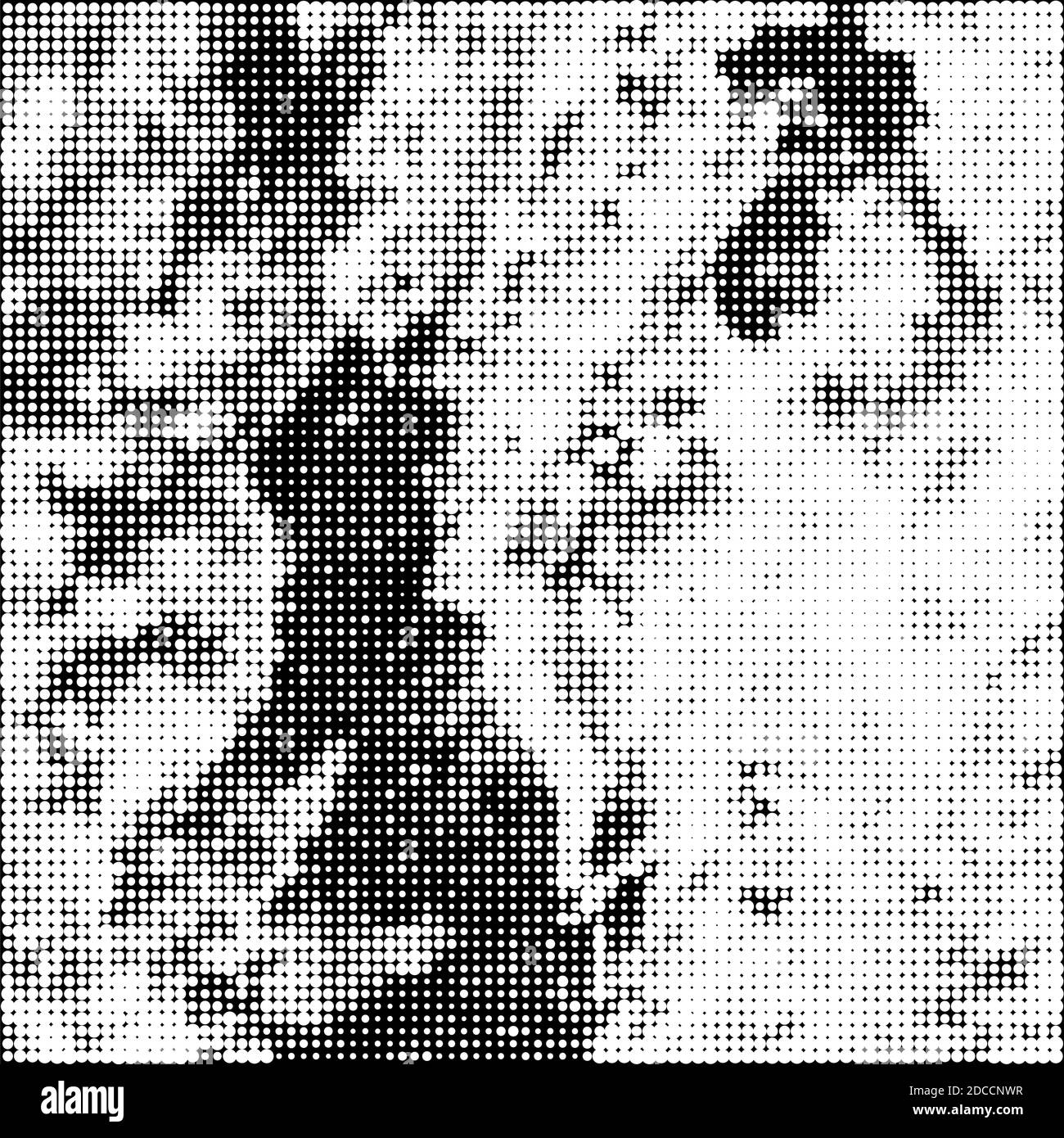 Modèle de demi-teinte. Ensemble de points. La texture en pointillés sur fond blanc. Grunge Overlay Modèle. La conception linéaire de détresse. Banque D'Images