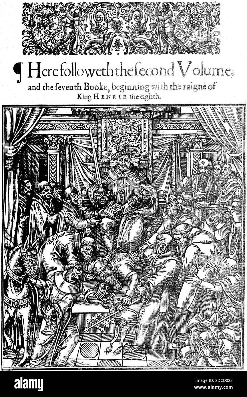 Le roi Henri VIII d'Angleterre et le pape Clément VII Banque D'Images