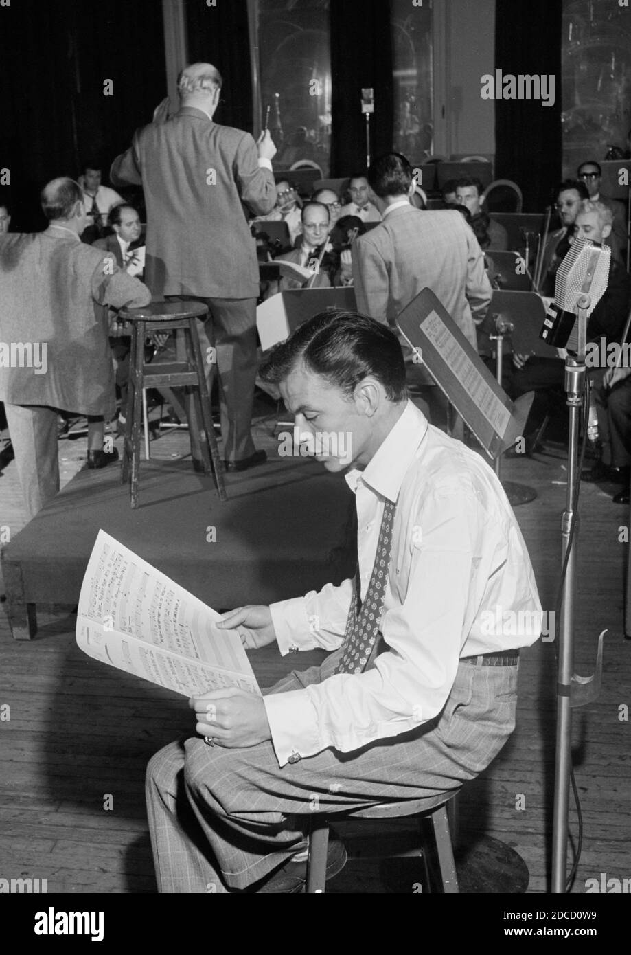 Frank Sinatra, chanteur et acteur américain Banque D'Images