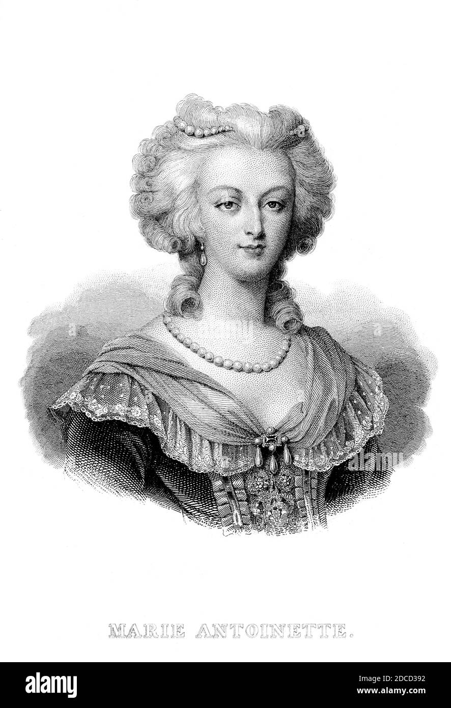 Marie Antoinette, dernière Reine de France Banque D'Images