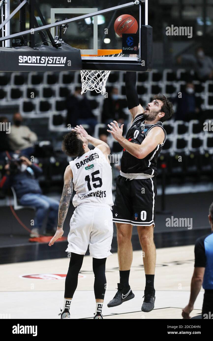 Segafredo Arena, Bologna, Italie, 20 Nov 2020, Amedeo Tessitori de Segafredo Virtus Bologna pendant Virtus Bologna vs Lietkabelis, Basketball Eurocup Championship - photo Michele Nucci / LM crédit: Ettore Griffoni / Alamy Live News Banque D'Images