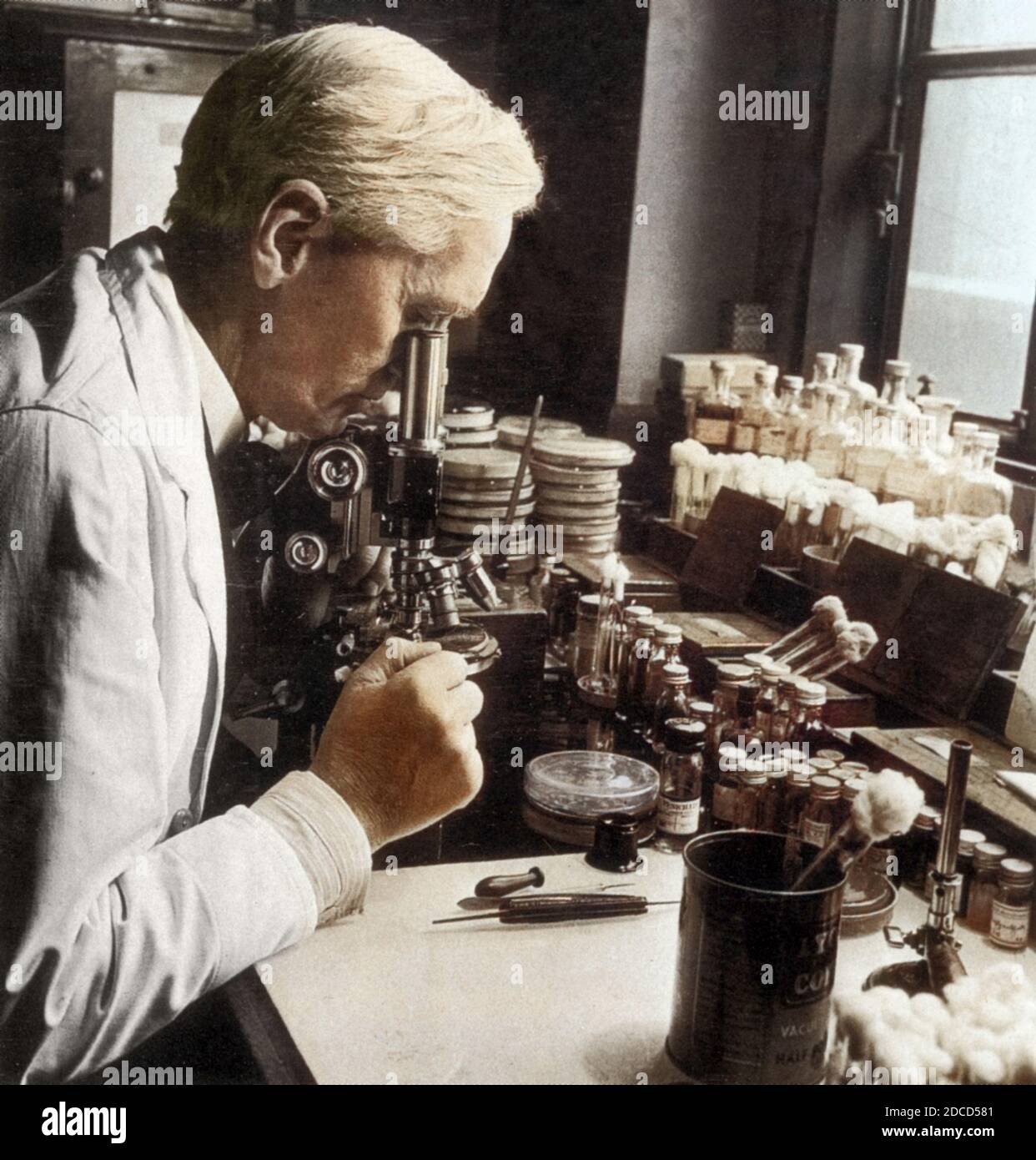 Alexander Fleming, biologiste écossais Banque D'Images