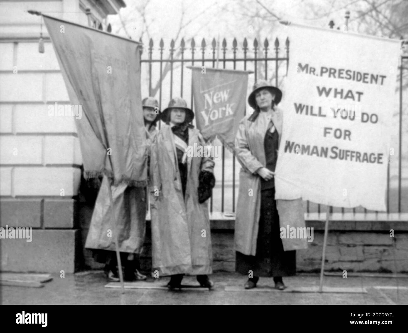 Silent Sentinels, Suffragettes américaines, 1917 Banque D'Images