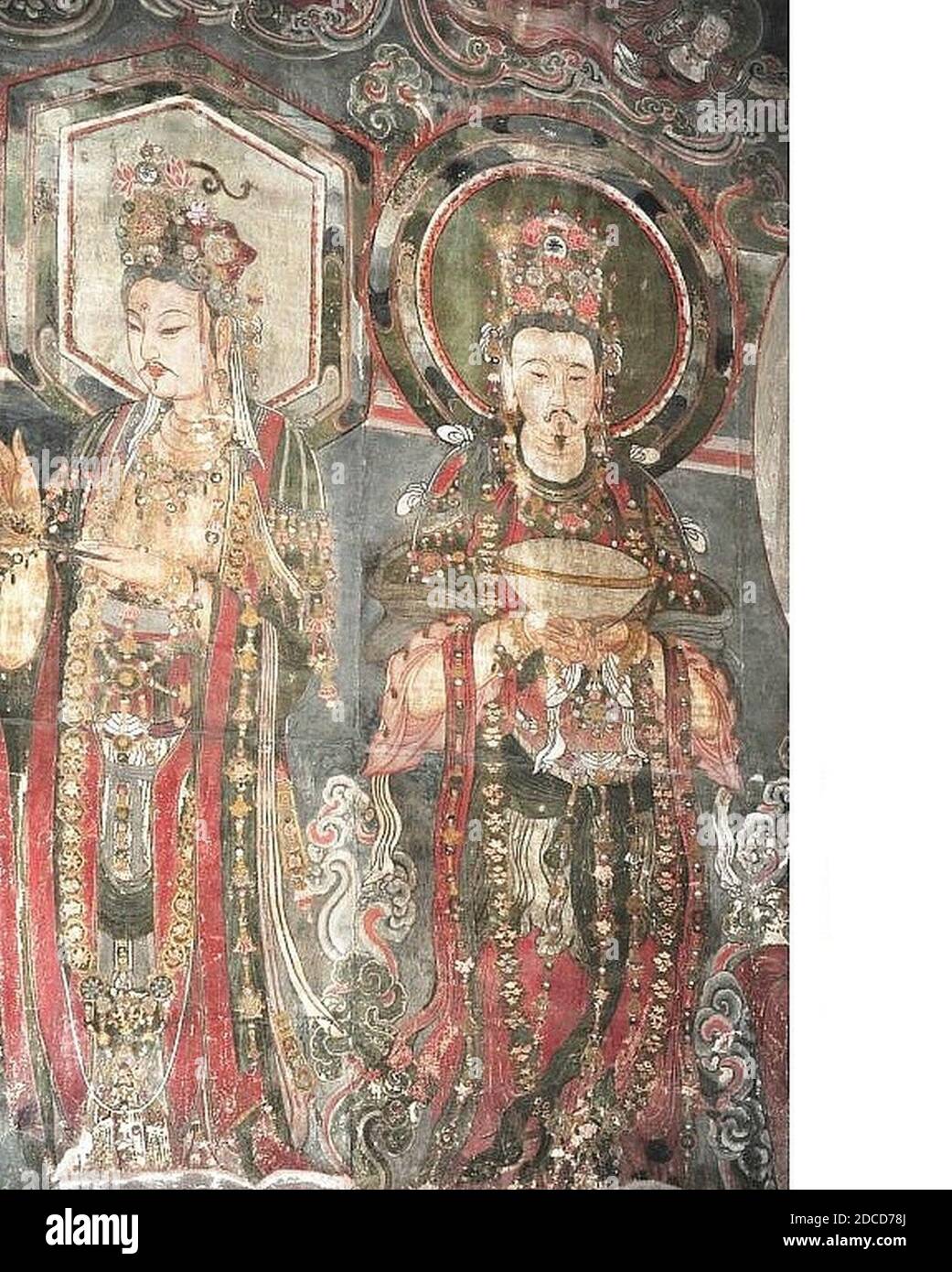 Fresque de la dynastie des Kin (1115-1234) au temple de CH'ung-fu, Shuo-chou 18. Banque D'Images