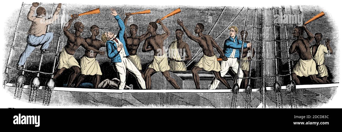 Le navire esclave Amistad Revolt, 1839 Banque D'Images