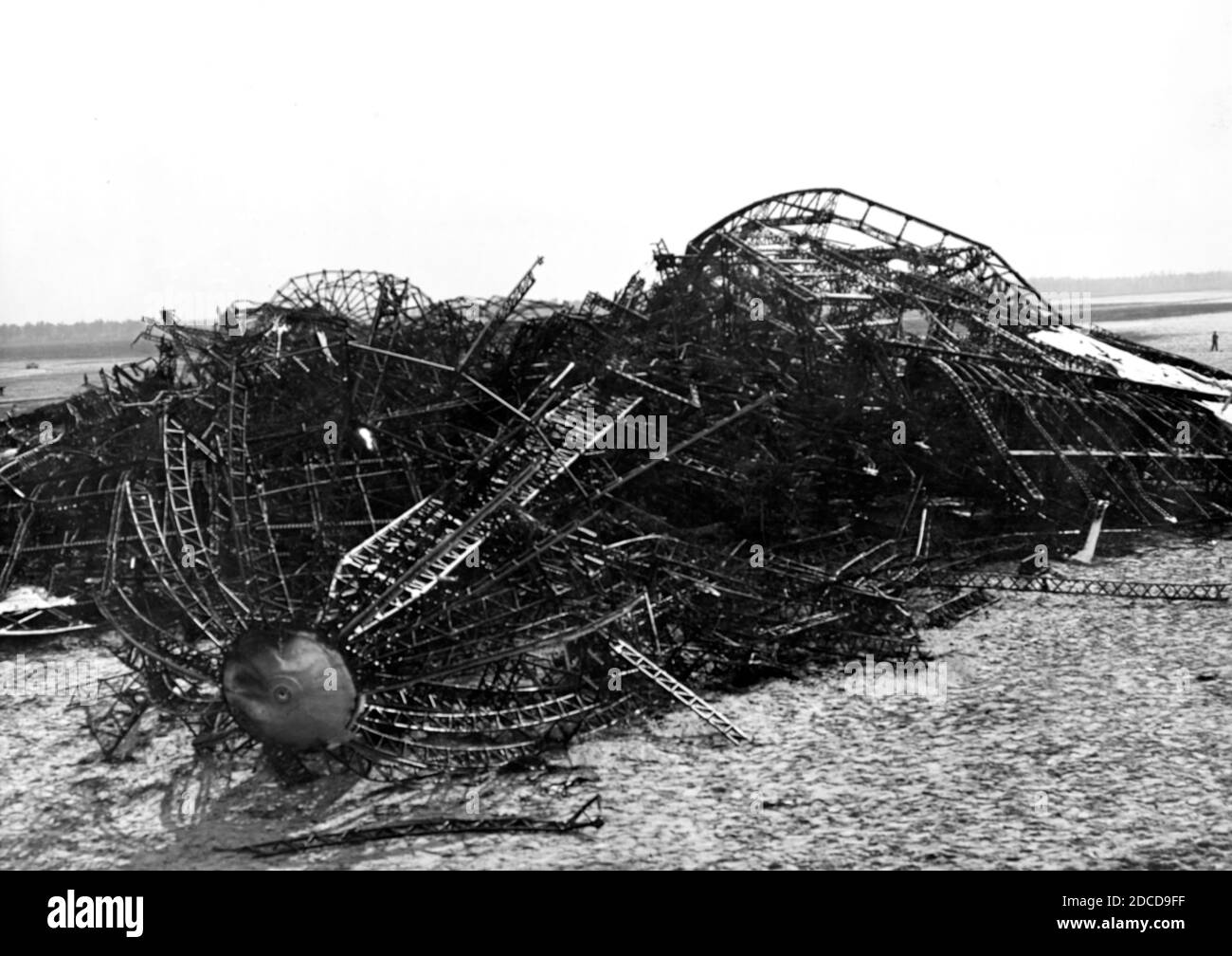 Catastrophe de Hindenburg, épave, 1937 Banque D'Images