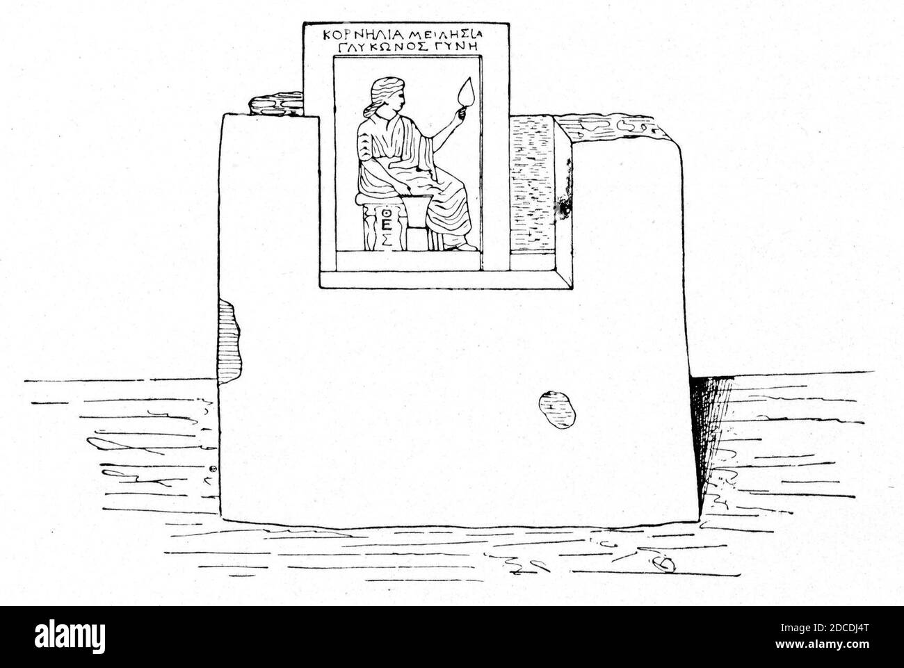Kerameikos Grab der Kornelia (Der Friedhof am Eridanos, ABB. 26). Banque D'Images