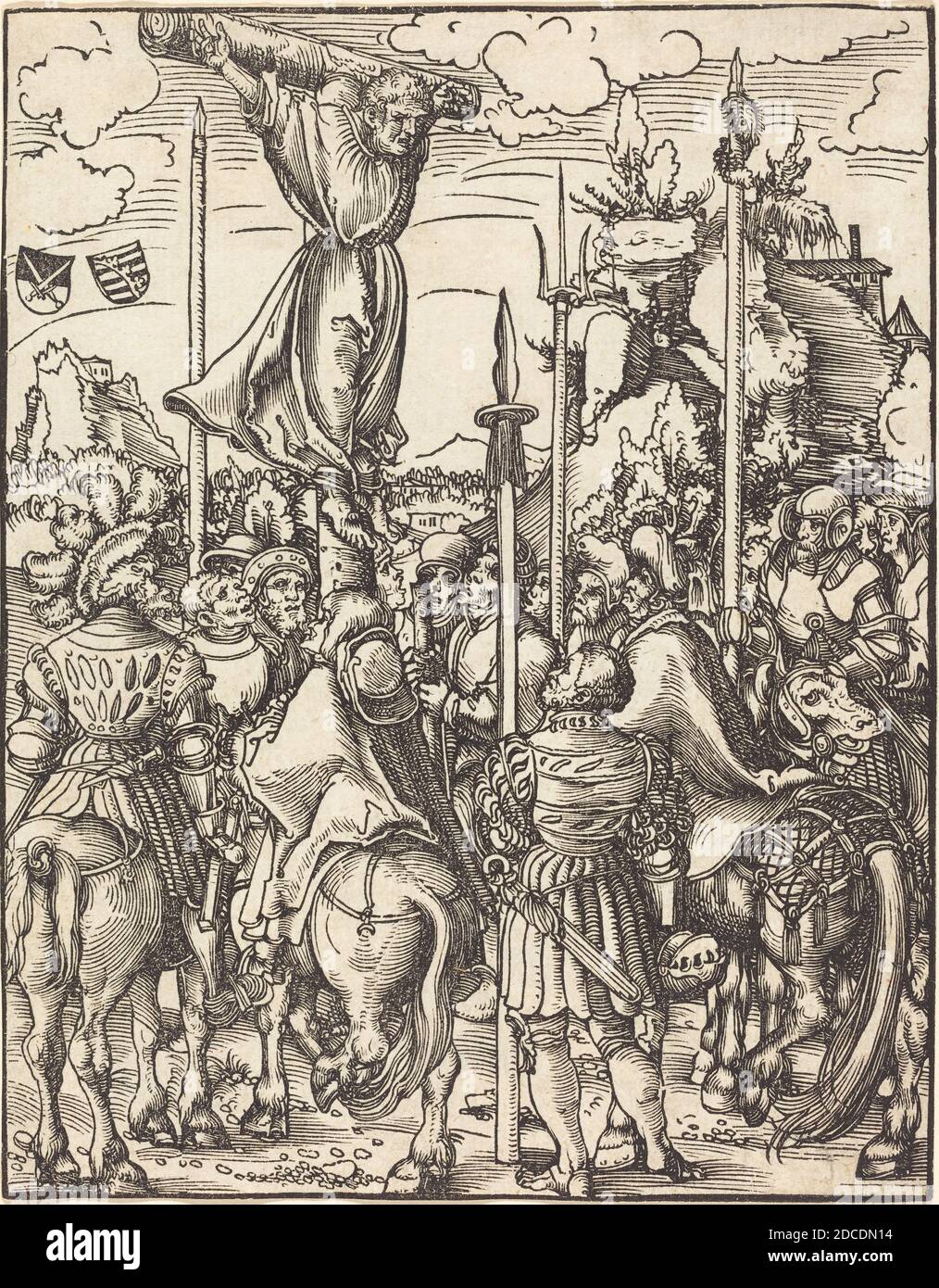 Lucas Cranach l'ancien, (artiste), allemand, 1472 - 1553, Saint Philippe, martyre des douze Apôtres, (série), coupe de bois Banque D'Images