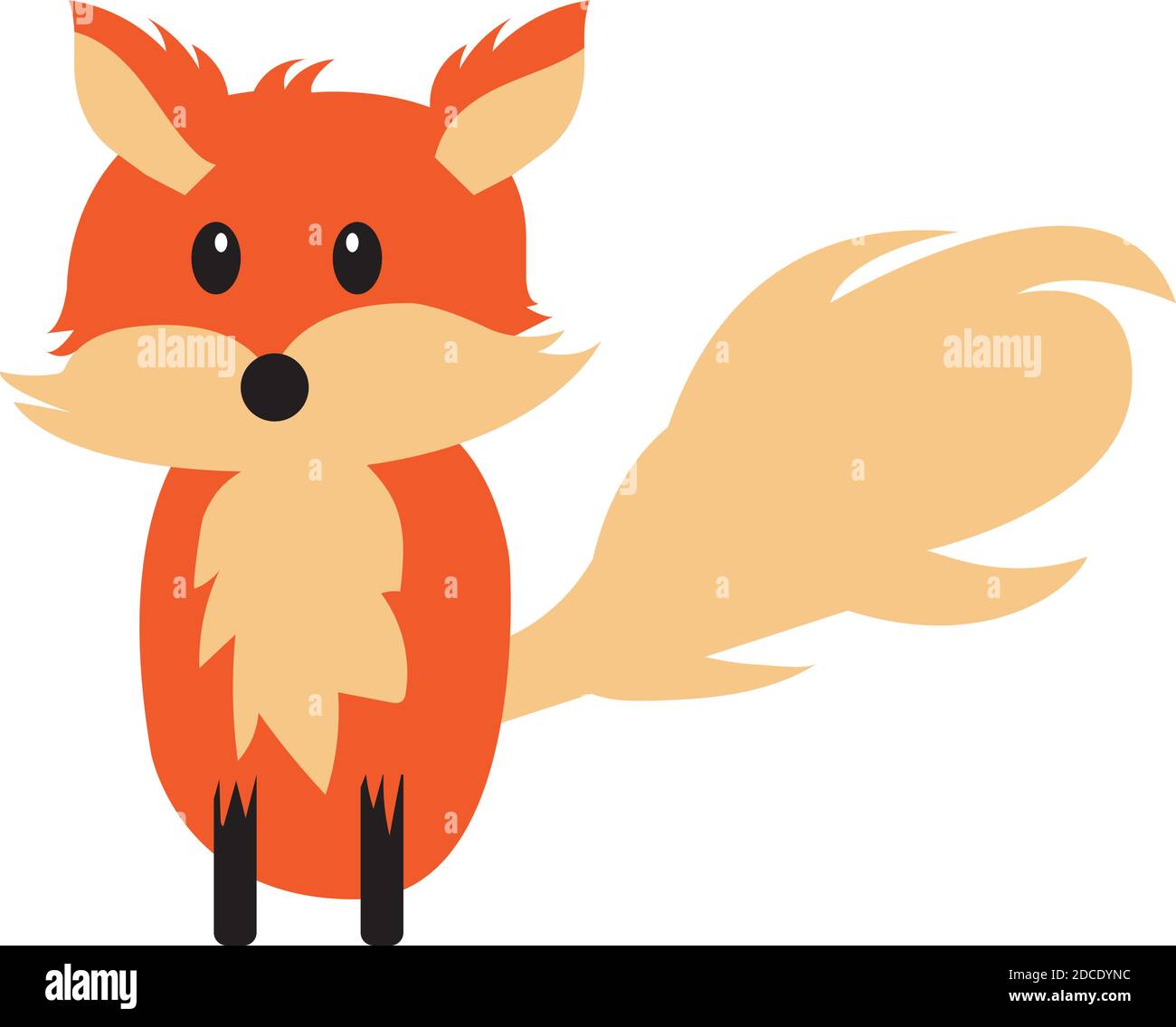 Dessin Anime D Un Renard Kawaii Image Vectorielle Stock Alamy
