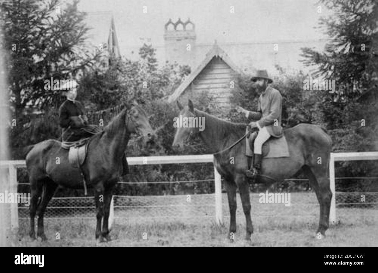 Katharine Rose McConnel et Henry Plantagenet Somerset à la station Cressbrook. Banque D'Images
