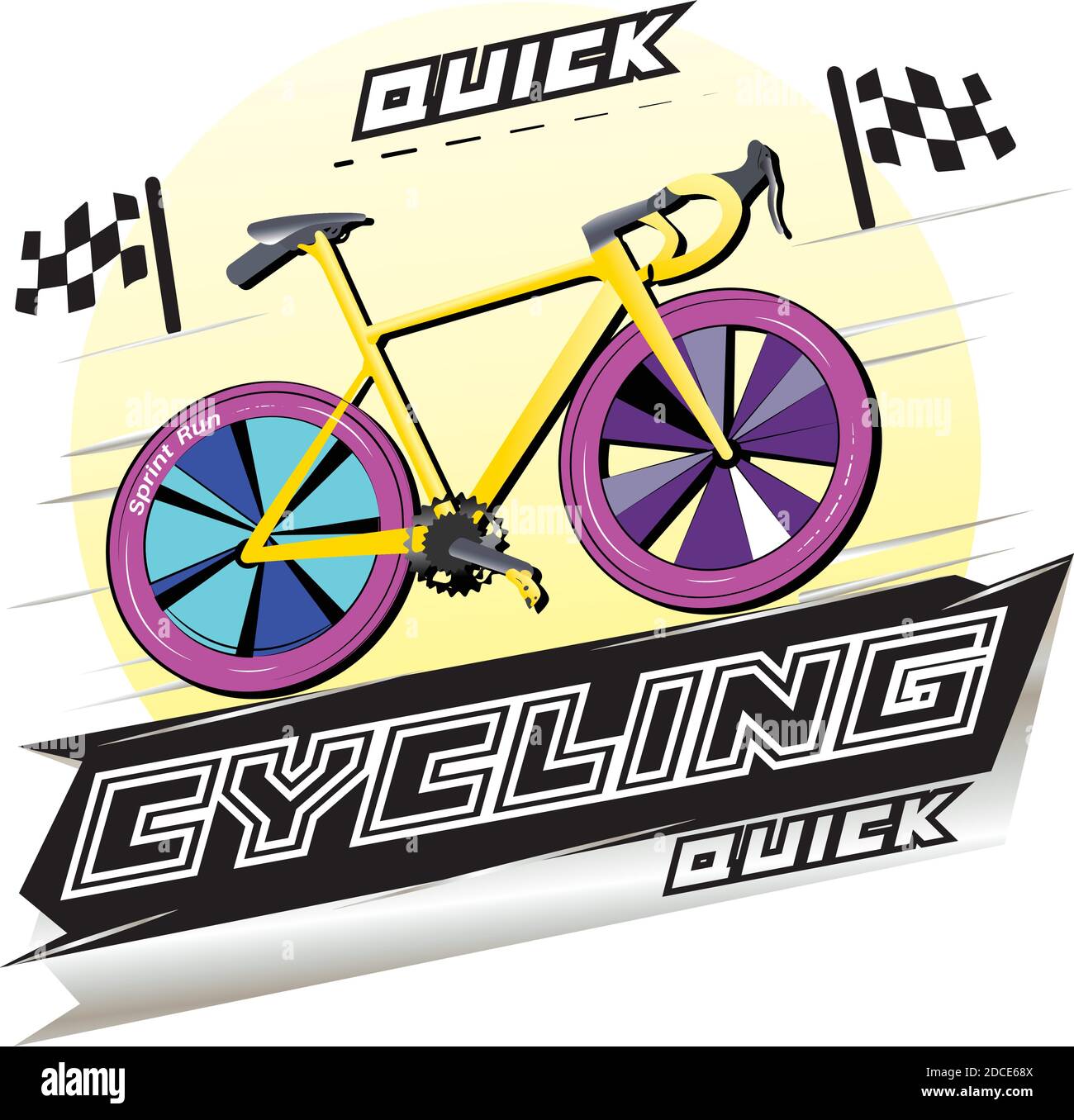 Affiche de vélo de route Illustration de Vecteur