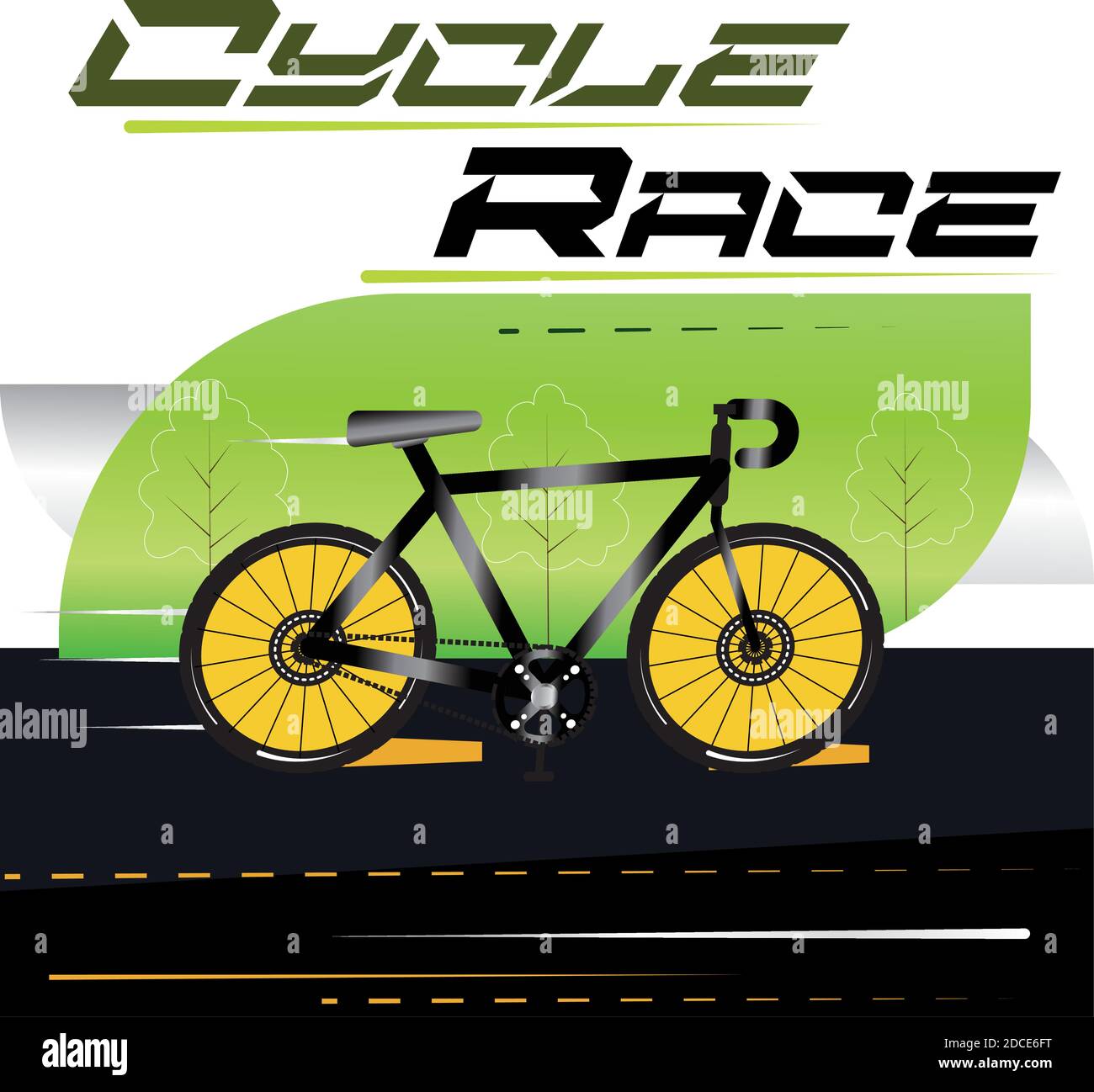 Affiche de vélo de route Illustration de Vecteur