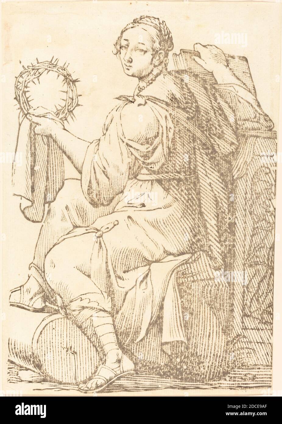 Jacques Stella, (artiste), Français, 1596 - 1657, Sibylla Delphica, série de Sibyls, (série), 1625, coupe de bois Banque D'Images