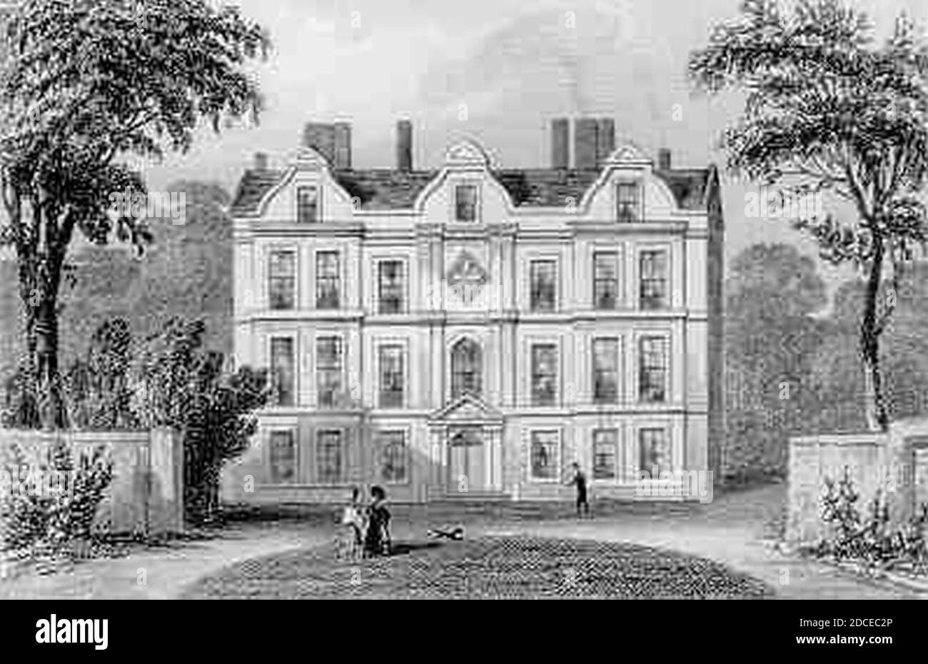 Kew Palace de Thomas Dugdale's Curiosités of Great Britain (1835). Banque D'Images