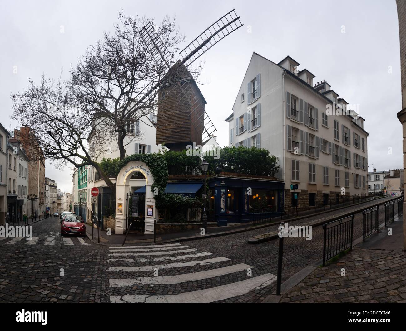 Rues de Montmartre à Paris, France. Banque D'Images