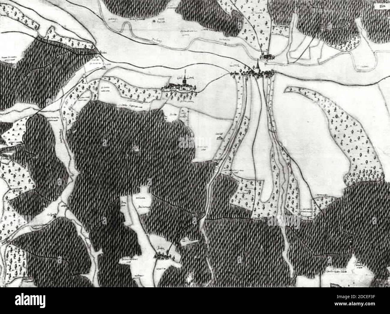 Kiesersche Forstkarte Nr. 258 Lorch. Banque D'Images