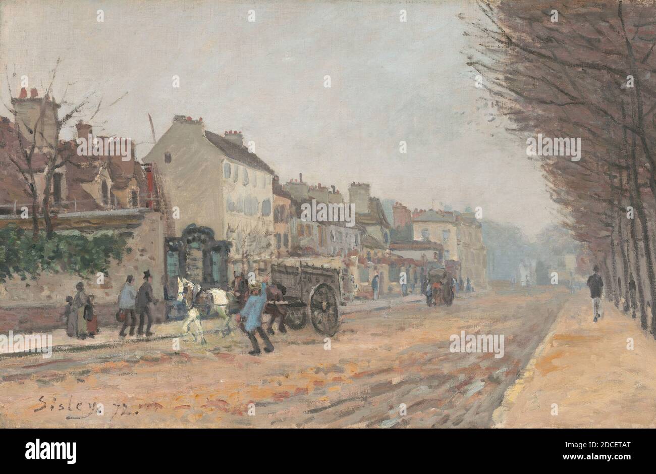 Alfred Sisley, (artiste), français, 1839 - 1899, boulevard Héloïde, Argenteuil, 1872, huile sur toile, total : 39.5 x 59.6 cm (15 9/16 x 23 7/16 po), encadré : 63.2 x 85.1 x 10.8 cm (24 7/8 x 33 1/2 x 4 1/4 po Banque D'Images