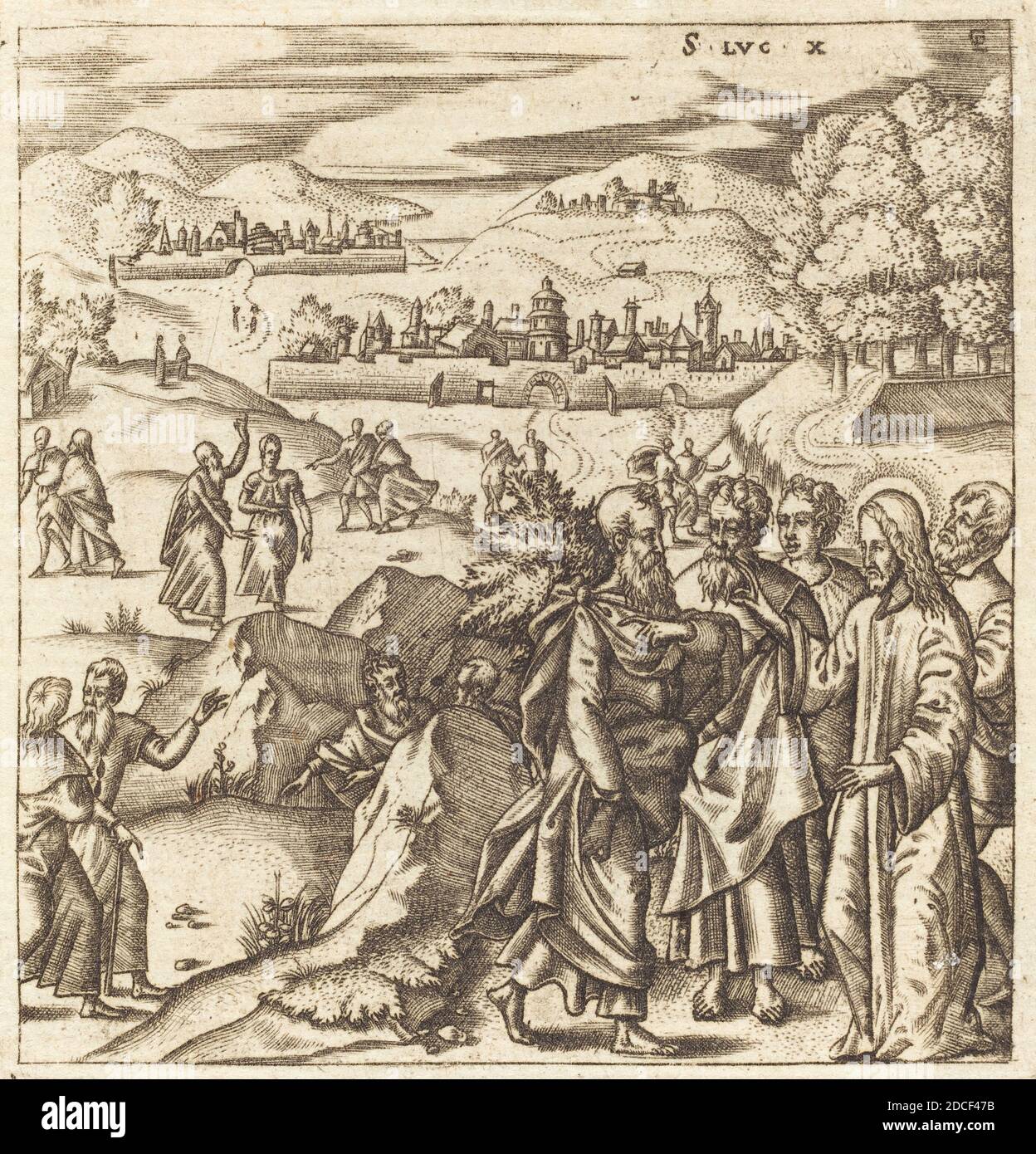Léonard Gaultier, (artiste), Français, 1561 - 1641, la Mission des soixante-dix, scènes du Nouveau Testament, (série), probablement c. 1576/1580, gravure Banque D'Images