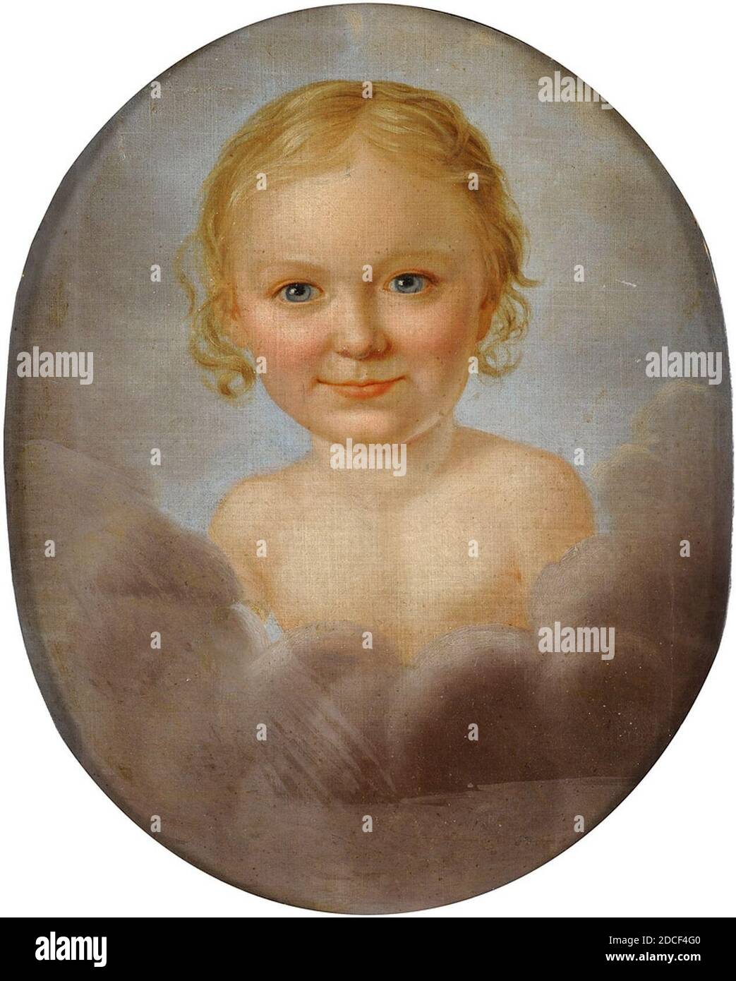 Kinderportrait Johanna Magdalena Elisabetha Jungmichel. Banque D'Images