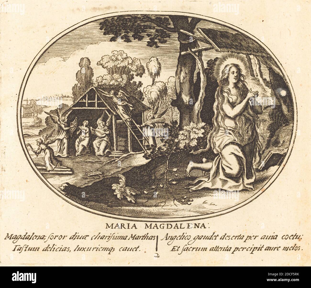 Balthasar Moncornet, (artiste), français, c. 1600 - 1668, la pénitence de Marie-Madeleine, gravure Banque D'Images