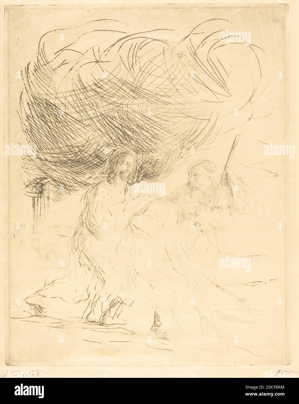 Jean-Louis Forain, (artiste), français, 1852 - 1931, la route d'Emmaüs (deuxième plaque), 1902/1907, gravure Banque D'Images