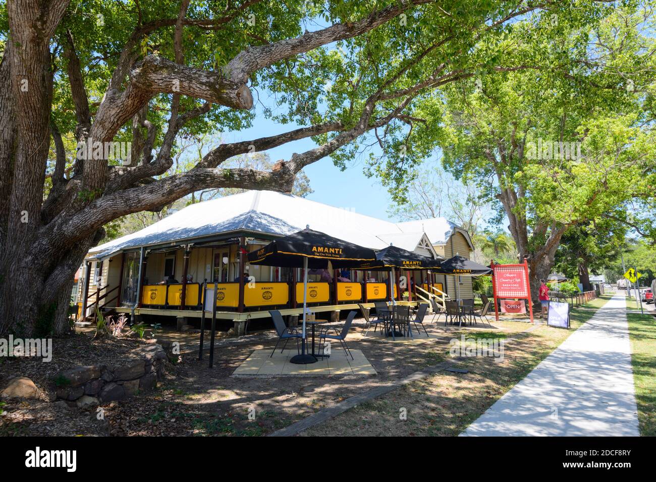 Vue sur Angie's Country café, Esk, une petite ville rurale du Queensland, Queensland, en Australie Banque D'Images