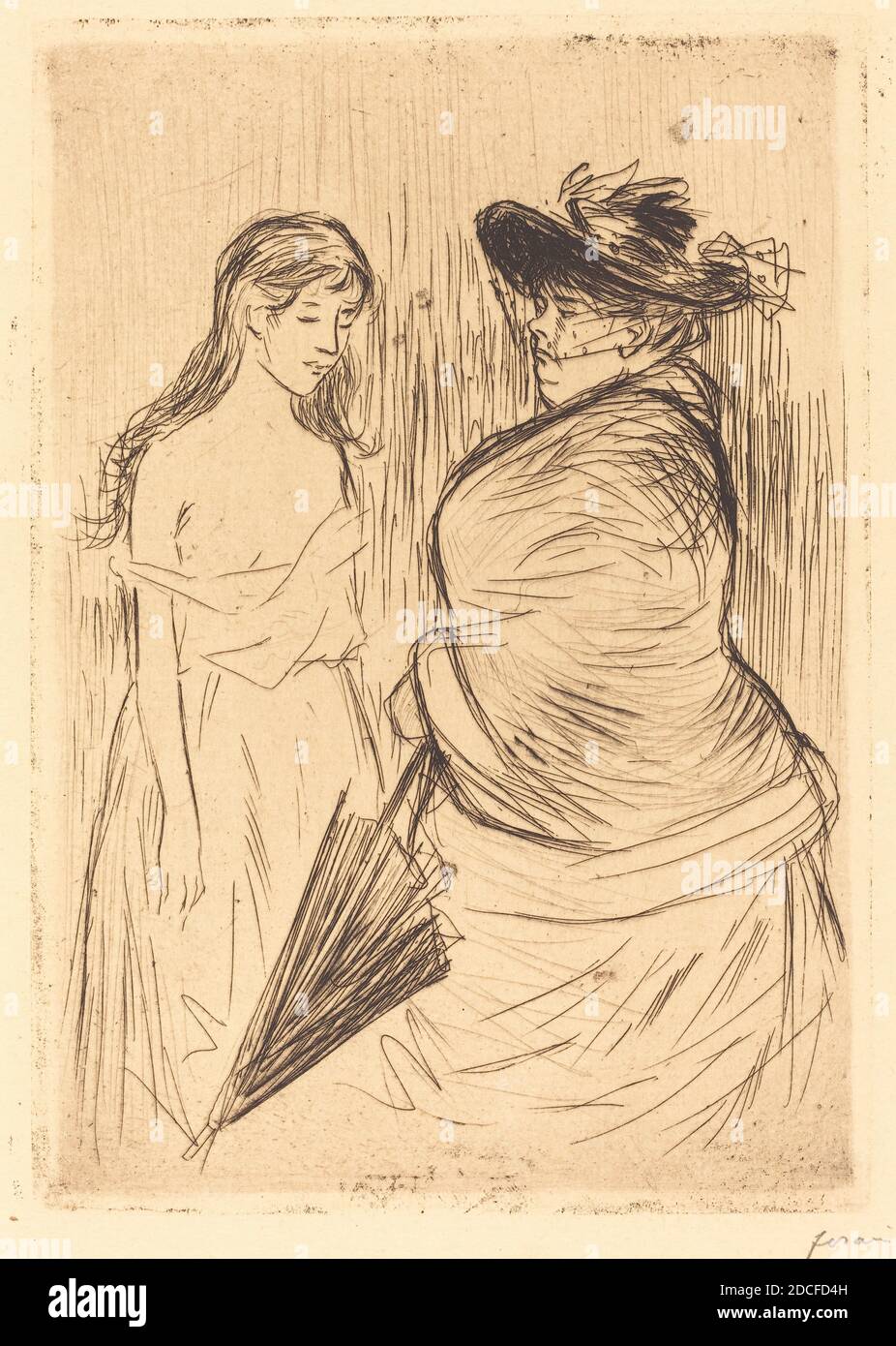 Jean-Louis Forain, (artiste), français, 1852 - 1931, The White Slave Trade, 1886, gravure Banque D'Images