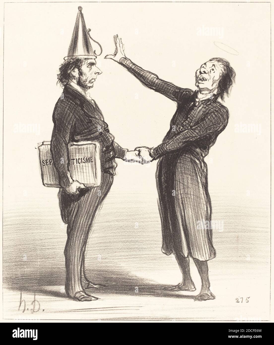 Honoré Daumier, (artiste), Français, 1808 - 1879, une Alliance, lithographie Banque D'Images