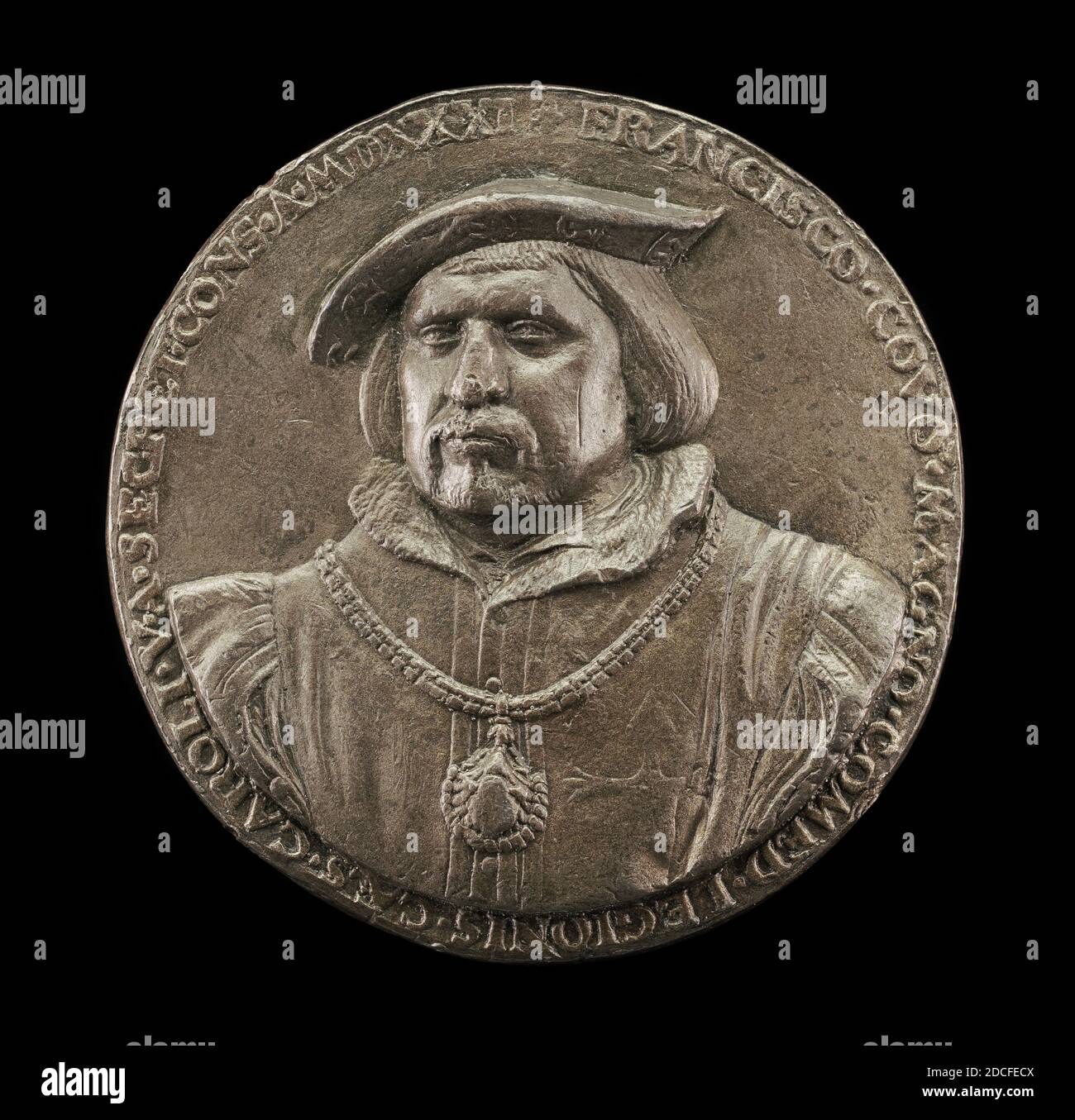 Christoph Weiditz l'ancien, (médaillé), allemand, c. 1500 - 1559, Francisco de los Cobos, c. 1475/1480-1547, Conseiller privé et chancelier, Art Patron, 1531, plomb, diamètre total : 6.17 cm (2 7/16 po), poids brut : 163.2 gr (0.36 lb), axe : 6:00 Banque D'Images