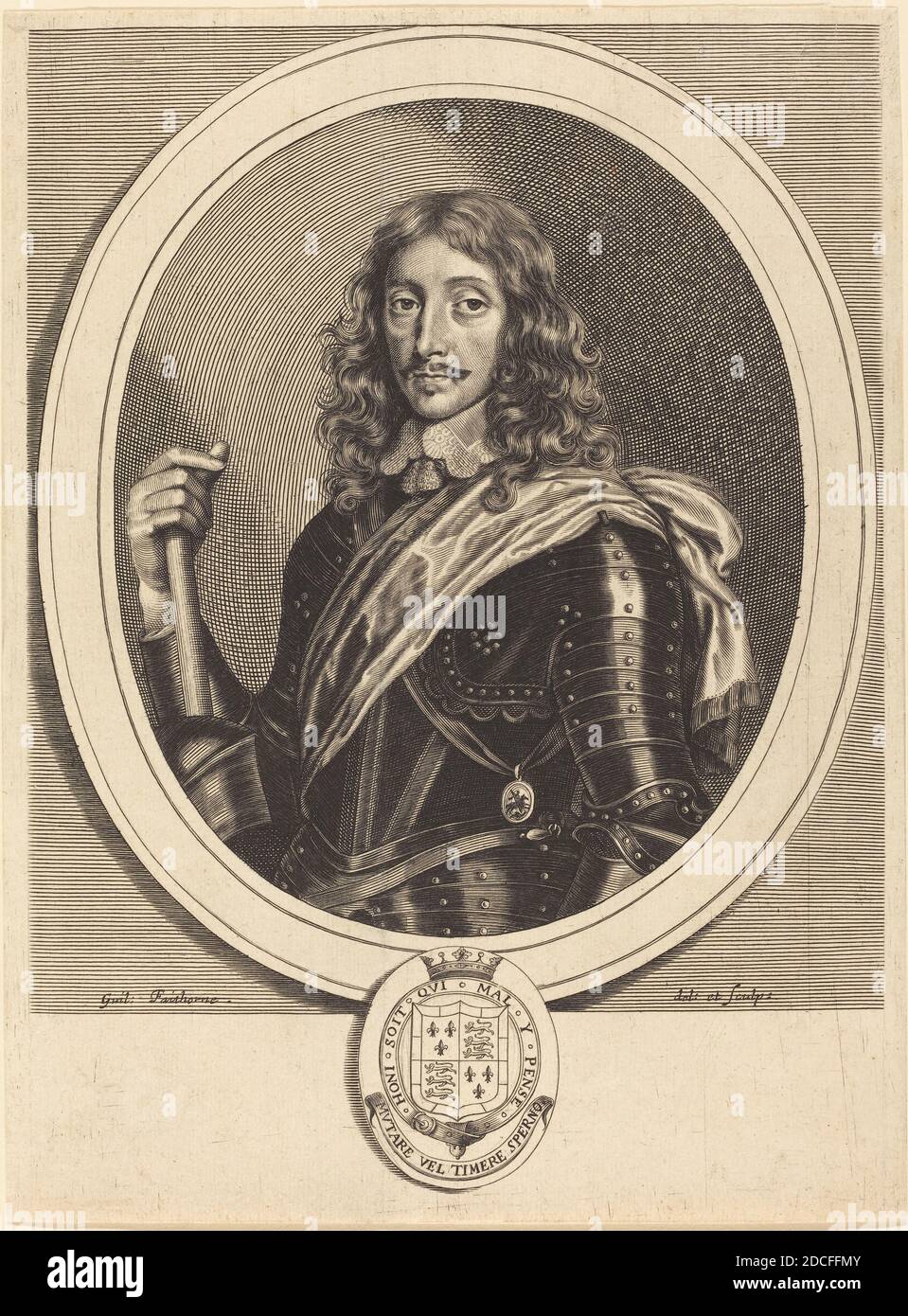 William Faithorne, (artiste), anglais, 1616 - 1691, Henry Somerset, 1er duc de Beaufort, K.G., gravure Banque D'Images