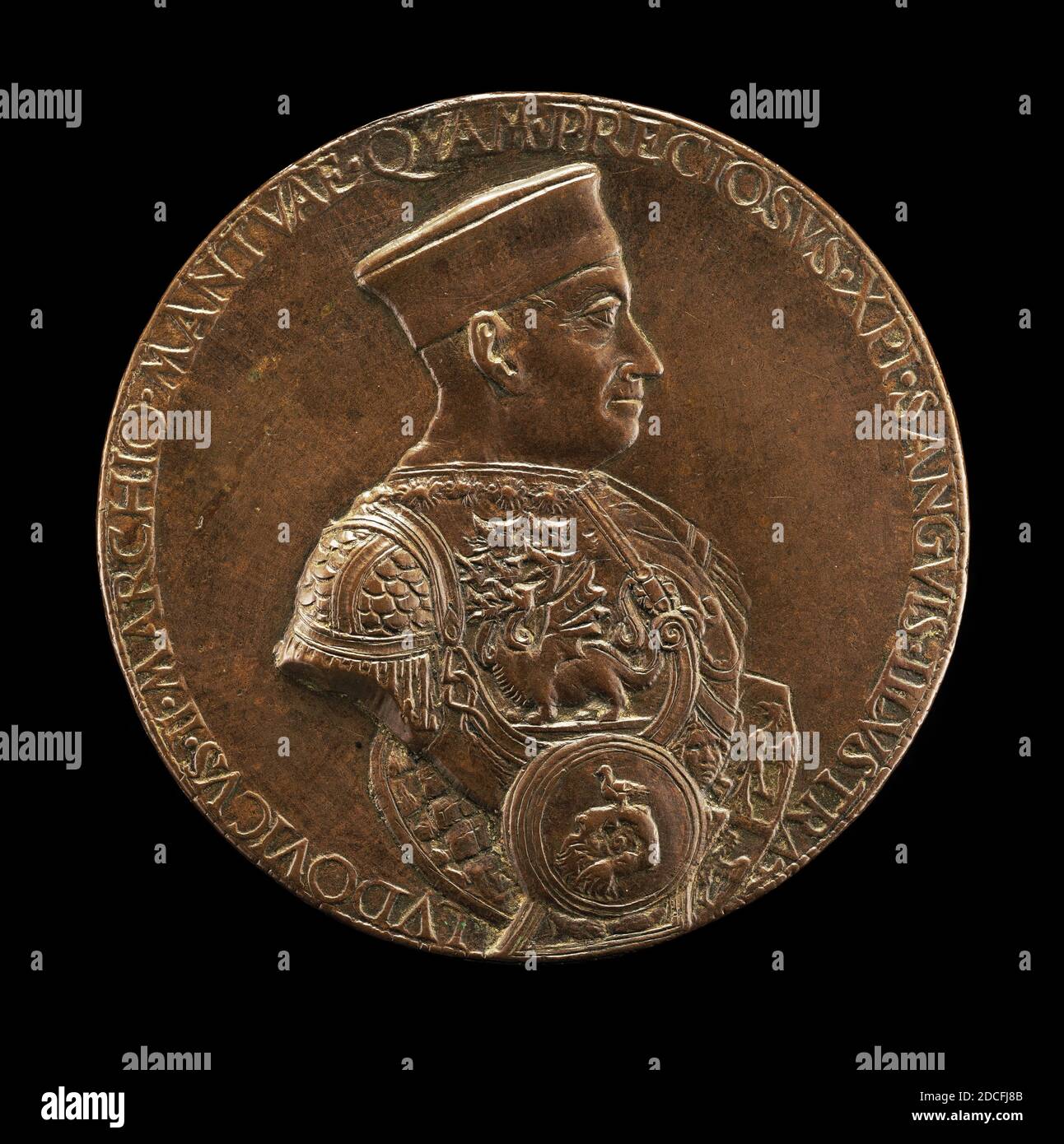 Bartolommeo Melioli, (artiste), Mantuan, 1448 - 1514, Lodovico III Gonzaga, 1414-1478, 2e marquis de Mantua 1444, 1475, bronze, total (diamètre): 8.01 cm (3 1/8 in.), poids brut: 107.96 gr (0.238 lb.), axe: 6:00 Banque D'Images