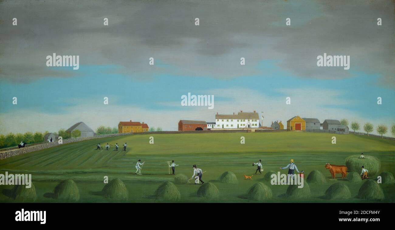 Francis Alexander, (peintre), cuisine américaine, 1800 - 1880, Ralph Wheelock's Farm, c. 1822, huile sur toile, hors tout : 64.1 x 122.2 cm (25 1/4 x 48 1/8 in.), encadré : 74.3 x 132.1 x 4.6 cm (29 1/4 x 52 x 1 13/16 in Banque D'Images