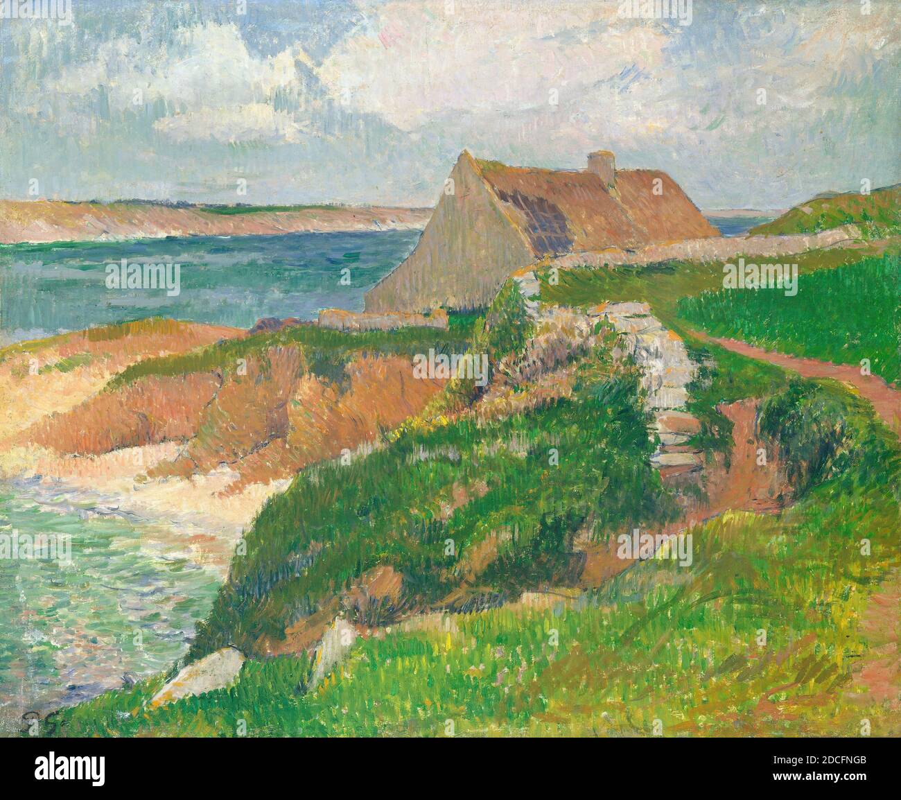 Henri Moret, (peintre), Français, 1856 - 1913, l'Île de Raguenez, Bretagne, 1890/1895, huile sur toile, total: 54 x 64.8 cm (21 1/4 x 25 1/2 in.), encadré: 78.9 x 90.5 x 10.2 cm (31 1/16 x 35 5/8 x 4 in Banque D'Images