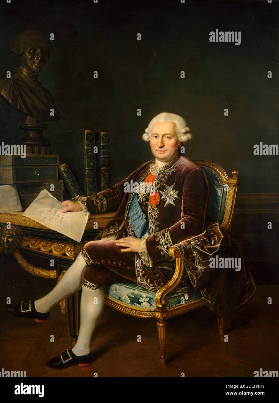 Jules César Denis Van Loo, nommé César Van Loo, (peintre), français, 1743 - 1821, le marquis d'Ossun, c. 1780, huile sur toile, hors tout : 218 x 164.1 cm (85 13/16 x 64 5/8 po Banque D'Images