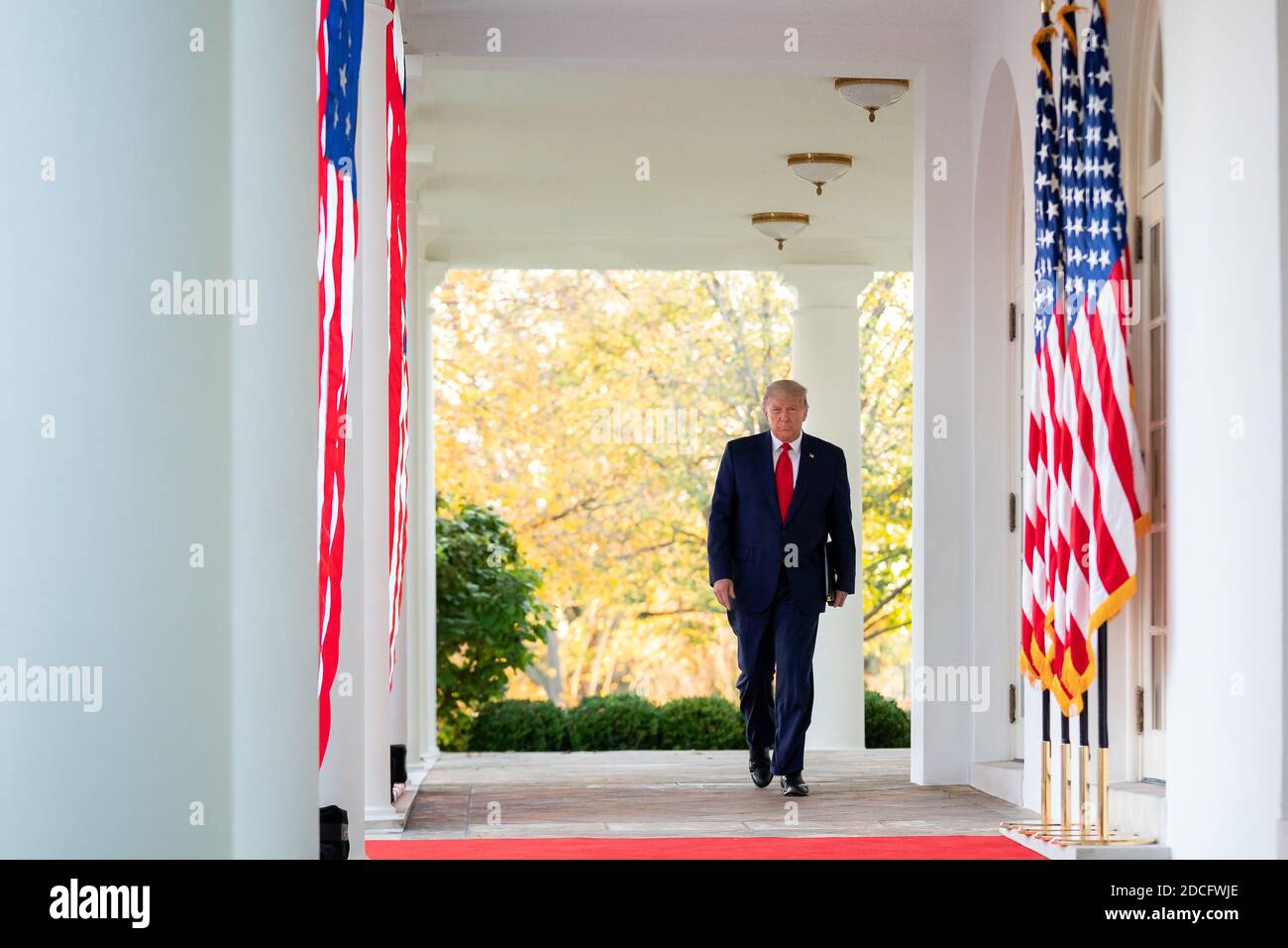 WASHINGTON DC, États-Unis - 13 novembre 2020 - le président des États-Unis Donald J. Trump présente une mise à jour sur l'opération Warp sur le développement du vaccin contre le coronavirus COVID-19 Banque D'Images