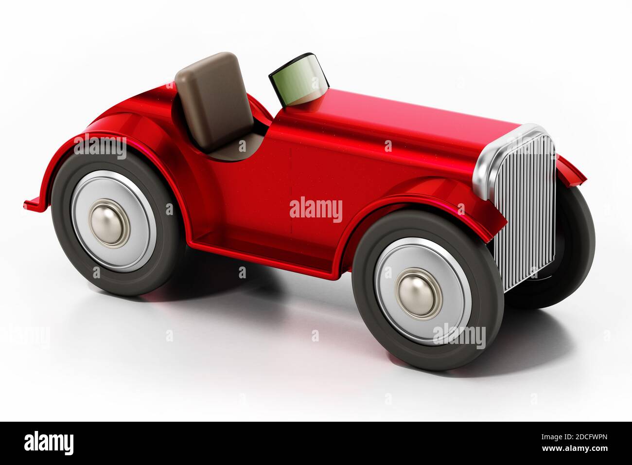 Voiture de modèle vintage isolée sur fond blanc. Illustration 3D. Banque D'Images