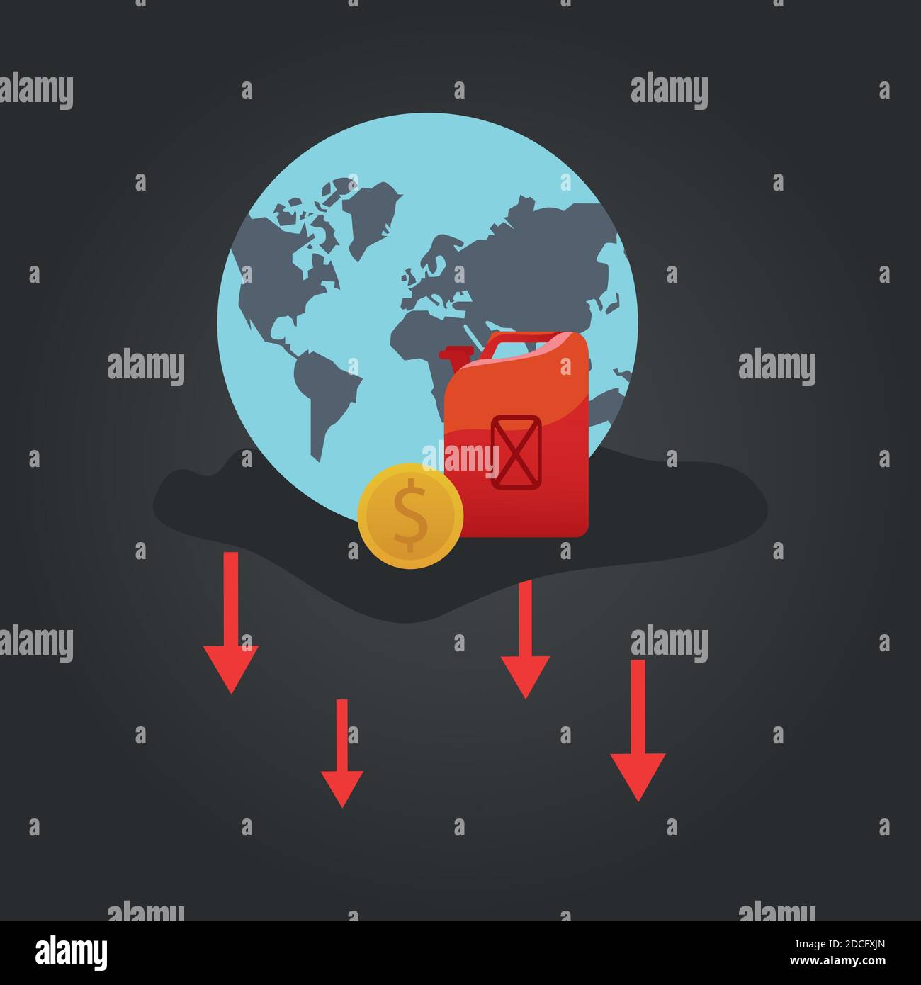 graphique du prix de l'huile avec illustration vectorielle de l'usine de forage Illustration de Vecteur