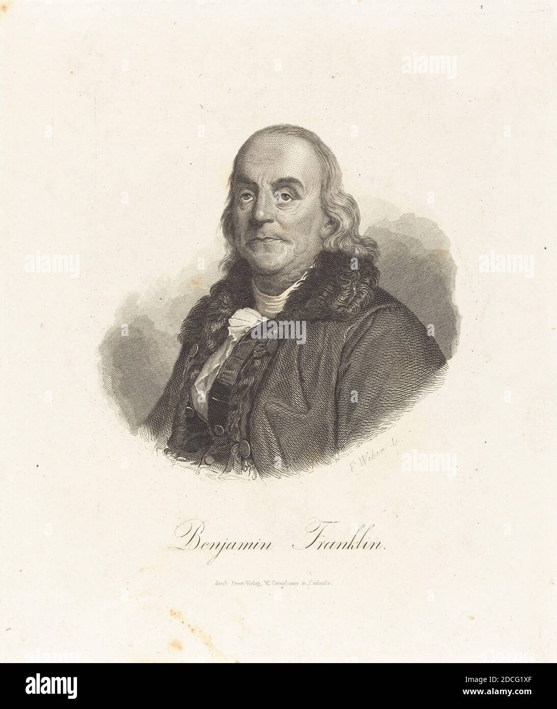 Franz Weber, (artiste), autrichien, 1760 - 1818, Benjamin Franklin, gravure Banque D'Images