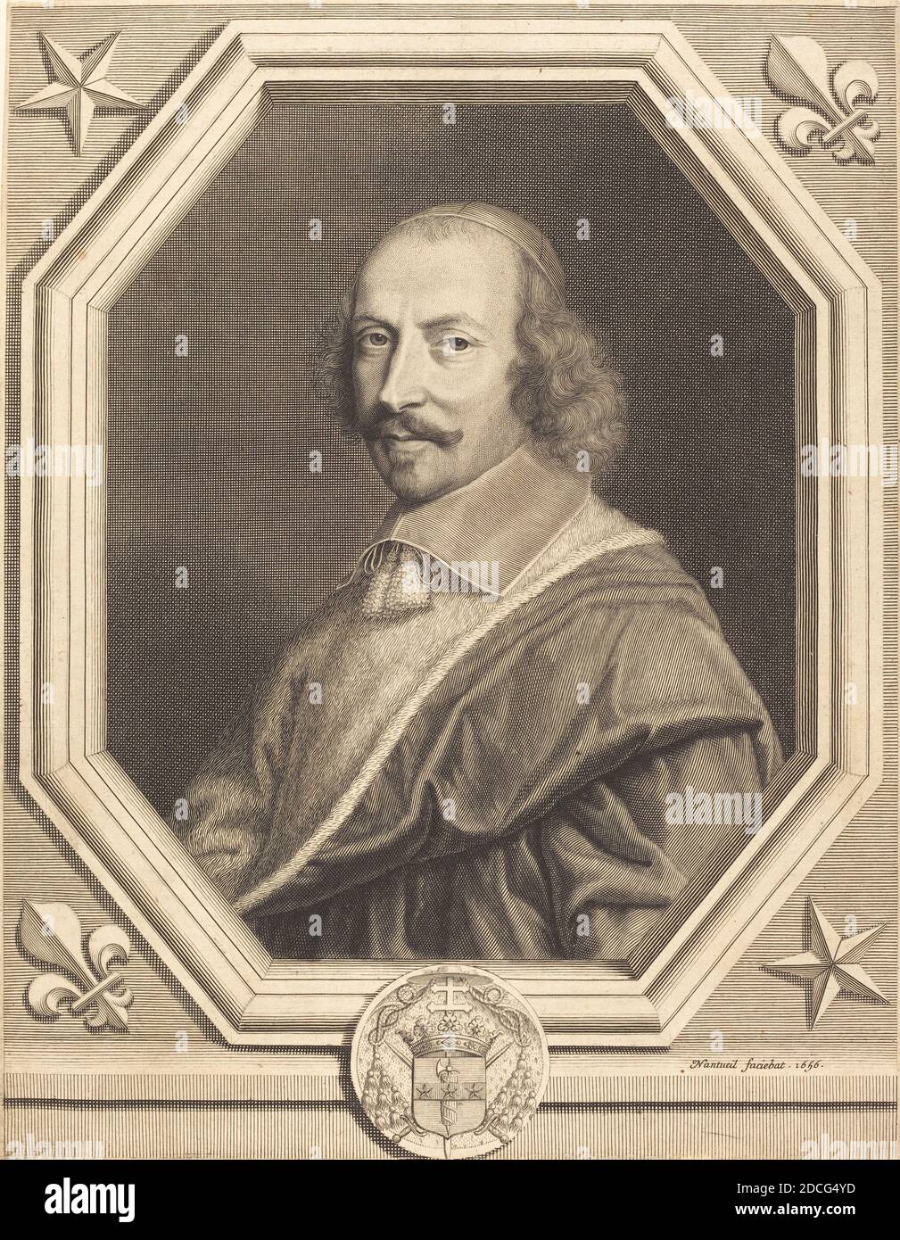 Robert Nanteuil, (artiste), français, 1623 - 1678, Cardinal Jules Mazarin, 1656, gravure Banque D'Images