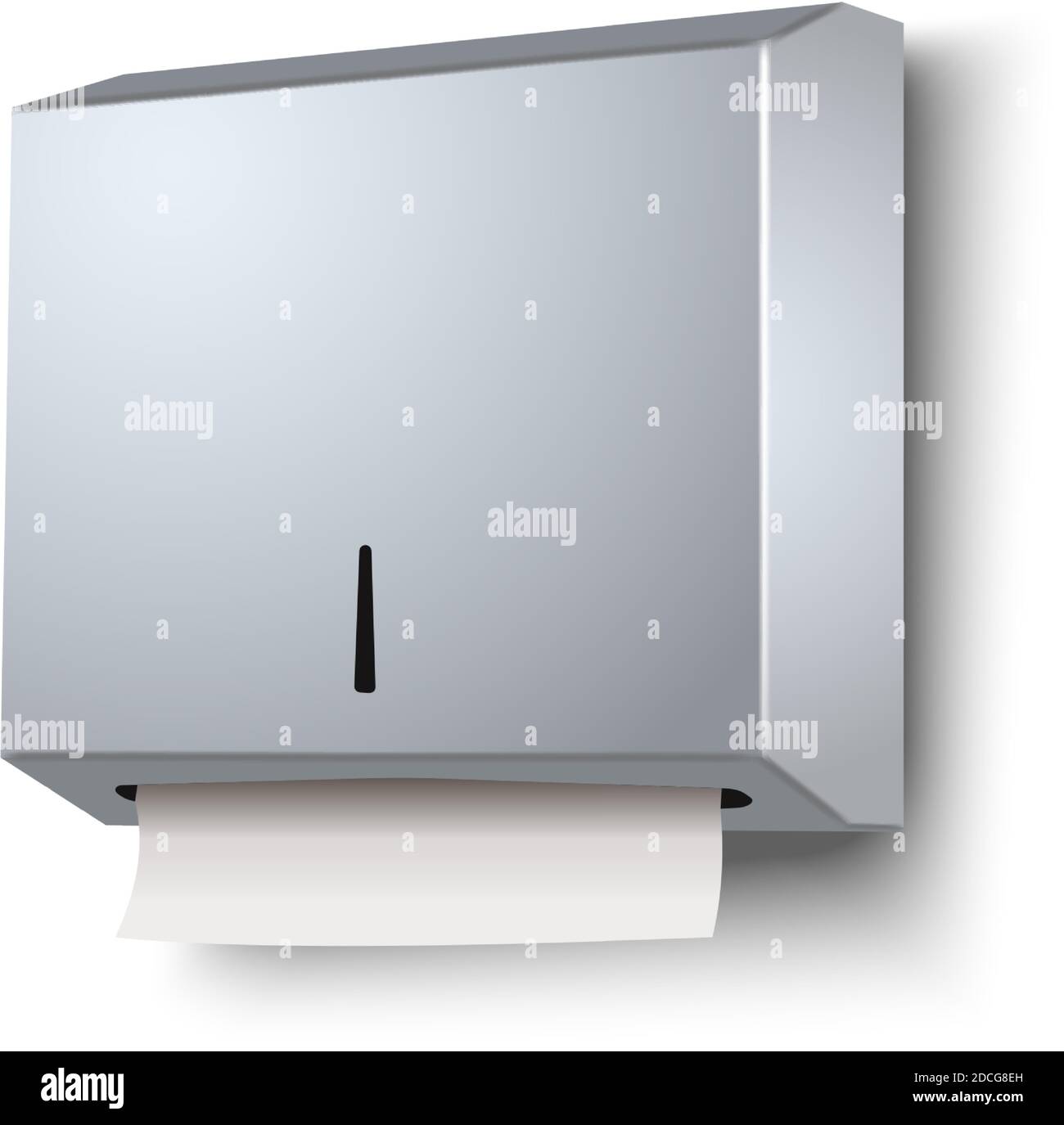 Distributeur d'essuie-mains Vector 3d Realistic. Isolé sur fond blanc. Illustration de Vecteur
