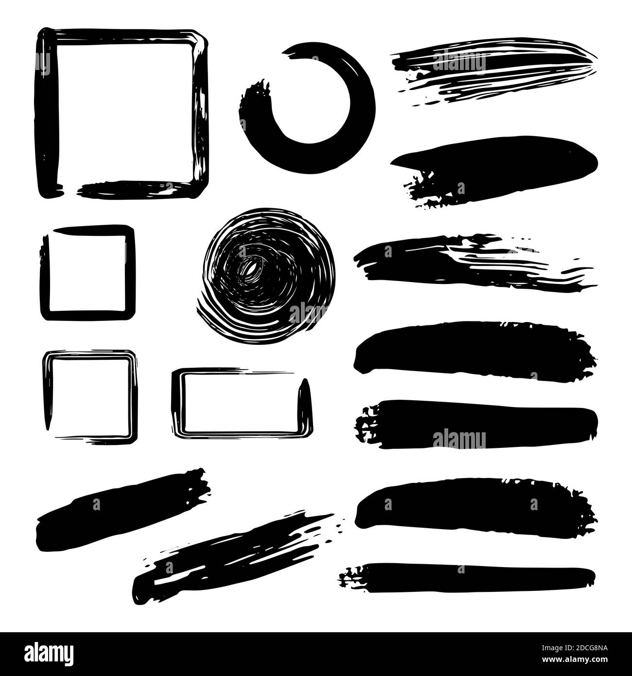 Contours et cadres de forme noirs abstraits vectoriels pour modèle de conception. Illustration de Vecteur