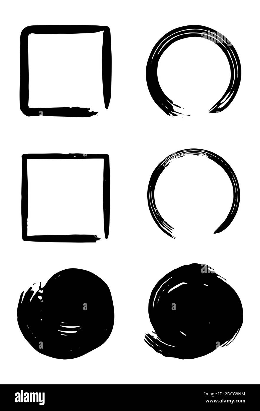 Contours et cadres de forme noirs abstraits vectoriels pour modèle de conception. Illustration de Vecteur